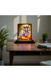 Car Desk/Table Top Lord Datta Wooden Photo Stand 3x4 Inches, Compact & Stylish Spiritual Display For Car, Home & Office (Pack Of 1) (F15083)