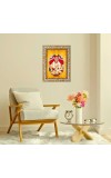 A.C. Bhaktivedanta Swami Prabhupada Spiritual Guru Digital Photo In Designer Frame, Size 10x16 Inch | Hindu Religious Picture For Home Temple, Office & Gift | Wall Art & Pooja Decor (F10500)