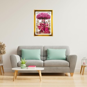 Divine Radha Krishna Golden Photo Frame - 10x14 Inches | Elegant Wooden Frame For Home, Office & Temple Decoration | Spiritual Wall & Table Decor And Gift Item (F9841) Divine Radha Krishna Golden Photo Frame - 10x14 Inches | Elegant Wooden Frame For Home, Office & Temple Decoration | Spiritual Wall & Table Decor And Gift Item (F9841)
