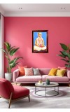 Narottama Dasa Thakura Photo Frame For Wall & Table | 7x9 Inch Golden Cherry Finish | Decorative Narottama Dasa Thakura Photo Frame For Home, Office & Pooja Room (F11534)