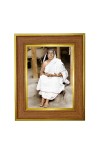 Sri Sarada Devi Photo Frame 16x20 Inches-Brown Wooden Frame For Home, Office & Temple Decoration And Gifting (F6409)