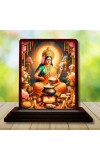 Car Desk/Table Top Annapurna Devi Wooden Photo Stand 3x4 Inches, Compact & Stylish Spiritual Display For Car, Home & Office (Pack Of 1) (F14372)
