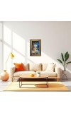 Lord Krishna Digital Golden Balck Color Photo Frame | Hindu Religious Wall Decor | 10x16 Inches - Inspirational Wall Art For Office, Home Decor - Ideal Spiritual Gift (F16480)
