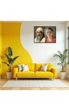 Acharya Rajneesh (Oshoo) &Maa Anand Sheela Laminated Photo - 7x9 Inches, Divine Blessings For Home & Office And Temple Decoration (F16177)