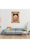 Lord Rama, Sita,Lakshmana & Hanuman Golden Photo Frame - 14x18 Inches | Elegant Wooden Frame For Home, Office & Temple Decoration | Spiritual Wall & Table Decor And Gift Item (F9529)