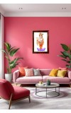 God Krishna Photo Frame For Wall & Table | 7x9 Inch Golden Cherry Finish | Decorative God Krishna Photo Frame For Home, Office & Pooja Room (F11402)