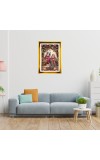 Divine Radha Krishna Golden Photo Frame - 10x14 Inches | Elegant Wooden Frame For Home, Office & Temple Decoration | Spiritual Wall & Table Decor And Gift Item (F9705)