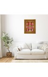 Mata Lakshmi Photo Frame 10x14 Inches-Brown Wooden Frame For Home, Office & Temple Decoration And Gifting (F6251)