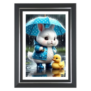 Rabbit And Duck Photo Wall & Table Frame | 14x18 Inch Black Designer | Perfect For Gifting & Home Decor (F9573) Rabbit And Duck Photo Wall & Table Frame | 14x18 Inch Black Designer | Perfect For Gifting & Home Decor (F9573)