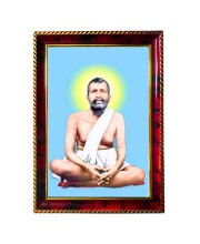 Sri Ramakrishna Paramahamsadeb Photo Frame For Wall & Table | 7x9 Inch Golden Cherry Finish | Decorative Sri Ramakrishna Paramahamsadeb Photo Frame For Home, Office & Pooja Room (F11309)