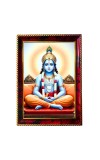 God Sri Krishna Meditation Photo Frame For Wall & Table | 7x9 Inch Golden Cherry Finish | Decorative God Sri Krishna Meditation Photo Frame For Home, Office & Pooja Room (F11422)