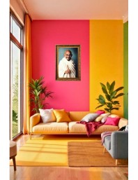 Mahatma Gandhi Big Photo Frame - 20x28 Inches For Home,Temple & Office Decoration (F11231)