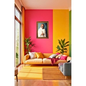 Mahatma Gandhi Big Photo Frame - 20x28 Inches For Home,Temple & Office Decoration (F11231)