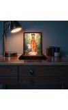 Car Desk/Table Top Lord Dattatreya Wooden Photo Stand 3x4 Inches, Compact & Stylish Spiritual Display For Car, Home & Office (Pack Of 1) (F14341)
