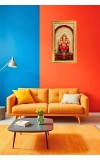 Lord Ganesh Digital Golden Color Photo Frame | Hindu Religious Wall Decor | 8x15 Inches - Inspirational Wall Art For Office, Home Decor - Ideal Spiritual Gift (F10332)
