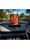 Car Desk/Table Top Goddess Lakshmi Wooden Photo Stand 3x4 Inches, Compact & Stylish Spiritual Display For Car, Home & Office (Pack Of 1) (F14152)