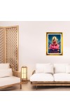 Mata Lakhsmi Golden Photo Frame - 18x22 Inches | Elegant Wooden Frame For Home, Office & Temple Decoration | Spiritual Wall & Table Decor And Gift Item (F9732)
