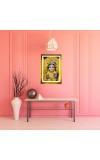 Divine Radha Rani Golden Photo Frame - 10x14 Inches | Elegant Wooden Frame For Home, Office & Temple Decoration | Spiritual Wall & Table Decor and Gift Item