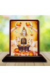 Car Desk/Table Top Lord Shiva Wooden Photo Stand â€“ 3x4 Inches, Compact & Stylish Spiritual Display For Car, Home & Office (Pack Of 1) (F15103)