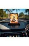Car Desk/Table Top Lord Shiva Wooden Photo Stand 3x4 Inches, Compact & Stylish Spiritual Display For Car, Home & Office (Pack Of 1) (F14185)