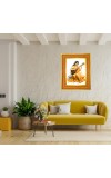 Goddess Saraswati Photo Frame 10x14 Inches-Brown Wooden Frame For Home, Office & Temple Decoration And Gifting (F6483)