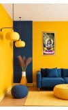 Jai Shree Krishna Digital Golden Color Photo Frame | Hindu Religious Wall Decor | 10x17 Inches - Inspirational Wall Art For Office, Home Decor - Ideal Spiritual Gift (F10247)