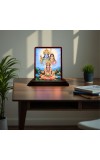 Car Desk/Table Top Lord Hanuman With Sita Rama Wooden Photo Stand 3x4 Inches, Compact & Stylish Spiritual Display For Car, Home & Office (Pack Of 1) (F14539)