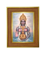 Avataar Dhanvantari Photo Frame 10x14 Inches-Brown Wooden Frame For Home, Office & Temple Decoration And Gifting (F6369)