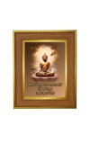 Lord Buddha Photo Frame 18x22 Inches-Brown Wooden Frame For Home, Office & Temple Decoration And Gifting (F6339)