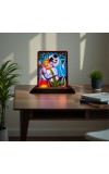 Car Desk/Table Top Lord Rama And Hanuman Wooden Photo Stand 3x4 Inches, Compact & Stylish Spiritual Display For Car, Home & Office (Pack Of 1) (F14136)