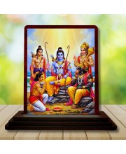 Car Desk/Table Top Lord Ram Wooden Photo Stand â€“ 3x4 Inches, Compact & Stylish Spiritual Display For Car, Home & Office (Pack Of 1) (F15106)