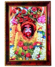 Jai Maa Tara Photo Frame For Wall & Table | 7x9 Inch Golden Cherry Finish | Decorative Jai Maa Tara Photo Frame For Home, Office & Pooja Room (F11403)