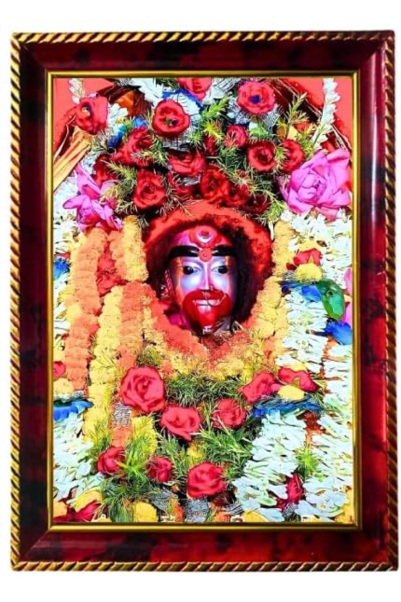 Jai Maa Tara Photo Frame For Wall & Table | 7x9 Inch Golden Cherry Finish | Decorative Jai Maa Tara Photo Frame For Home, Office & Pooja Room (F11403)