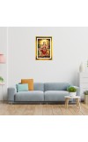Jai Mata Devi Golden Photo Frame - 10x14 Inches | Elegant Wooden Frame For Home, Office & Temple Decoration | Spiritual Wall & Table Decor and Gift Item