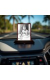 Car Desk/Table Top Sri Sri Anukul Chandra Thakur Wooden Photo Stand 3x4 Inches, Compact & Stylish Spiritual Display For Car, Home & Office (Pack Of 1) (F14642)