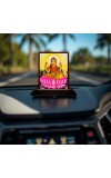 Car Desk/Table Top Maa Laxmi Wooden Photo Stand 3x4 Inches, Compact & Stylish Spiritual Display For Car, Home & Office (Pack Of 1) (F15174)