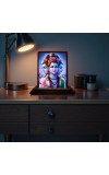 Car Desk/Table Top Lord Dattatreya Wooden Photo Stand 3x4 Inches, Compact & Stylish Spiritual Display For Car, Home & Office (Pack Of 1) (F14164)