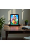 Car Desk/Table Top Lord Radha Krishna Wooden Photo Stand â€“ 3x4 Inches, Compact & Stylish Spiritual Display For Car, Home & Office (Pack Of 1) (F15111)
