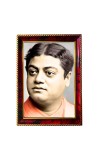 Swami Vivekananda Photo Frame For Wall & Table | 7x9 Inch Golden Cherry Finish | Decorative Swami Vivekananda Photo Frame For Home, Office & Pooja Room (F11829)