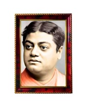 Swami Vivekananda Photo Frame For Wall & Table | 7x9 Inch Golden Cherry Finish | Decorative Swami Vivekananda Photo Frame For Home, Office & Pooja Room (F11829)