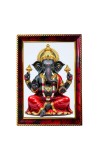 Lord Ganesha Photo Frame For Wall & Table | 7x9 Inch Golden Cherry Finish | Decorative Lord Ganesha Photo Frame For Home, Office & Pooja Room (F11797)