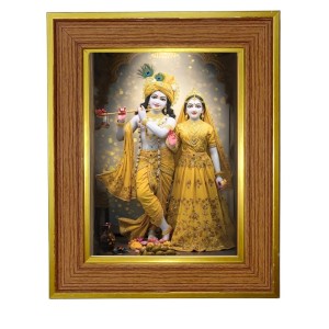 Lord Radha And Krishna Photo Frame 10x14 Inches-Brown Wooden Frame For Home, Office & Temple Decoration And Gifting (F6253) Lord Radha And Krishna Photo Frame 10x14 Inches-Brown Wooden Frame For Home, Office & Temple Decoration And Gifting (F6253)