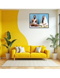 Sri Sri Ramakrishna & Maa Sarada Devi Laminated Photo - 11x13 Inches, Divine Blessings For Home & Office And Temple Decoration (F16323)
