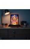 Car Desk/Table Top Ashta Lakshmi Wooden Photo Stand 3x4 Inches, Compact & Stylish Spiritual Display For Car, Home & Office (Pack Of 1) (F14354)