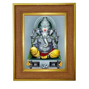 Lord Ganeshaa Photo Frame 16x20 Inches-Brown Wooden Frame For Home, Office & Temple Decoration And Gifting (F6415) Lord Ganeshaa Photo Frame 16x20 Inches-Brown Wooden Frame For Home, Office & Temple Decoration And Gifting (F6415)