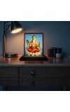 Car Desk/Table Top Lord Bramha Wooden Photo Stand 3x4 Inches, Compact & Stylish Spiritual Display For Car, Home & Office (Pack Of 1) (F14332)