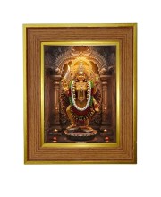 Aadi Shakti Devi Photo Frame 14x18 Inches-Brown Wooden Frame For Home, Office & Temple Decoration And Gifting (F6235)