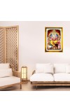 Lord Vishwakarma Golden Photo Frame - 18x22 Inches | Elegant Wooden Frame For Home, Office & Temple Decoration | Spiritual Wall & Table Decor And Gift Item (F9504)
