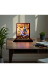Car Desk/Table Top Lord Shiva Wooden Photo Stand 3x4 Inches, Compact & Stylish Spiritual Display For Car, Home & Office (Pack Of 1) (F14531)