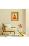 Paramahansa Yogananda Spiritual Guru Digital Photo In Designer Frame, Size 8x12 Inch | Hindu Religious Picture For Home Temple, Office & Gift | Wall Art & Pooja Decor (F10494)
